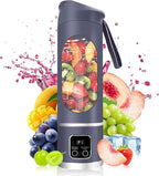 Portable Personal Electric Blender，500ML Portable Shakes and Smoothies Blender，Small Blenders、Mixing、Compact、Convenient and Versatile(Purple)
