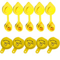 5pcs Yellow Gas Can Vent Caps & 5pcs Gas Can Caps - Can Vents For Plastic Cans & Metal Fuel Jugs, 5 Gallon Can Air Vent Kit