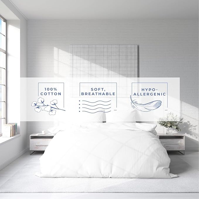 Kotton Culture 1 Pc Custom Size Duvet Cover Only -100% Egyptian Cotton Sateen 600 Thread Count Ultra Soft Premium Durable Comforter Cover Zipper Closure & Corner Ties (White, Custom)