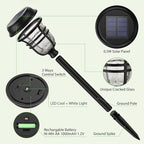 XMCOSY+ Solar Pathway Lights Outdoor, High Lumens LED Garden Lights with 2 Lighting Modes, Solar Powered Light, IP65 Waterproof Auto ON/Off for Yard Walkway Driveway Decor (Warm & Cool White)