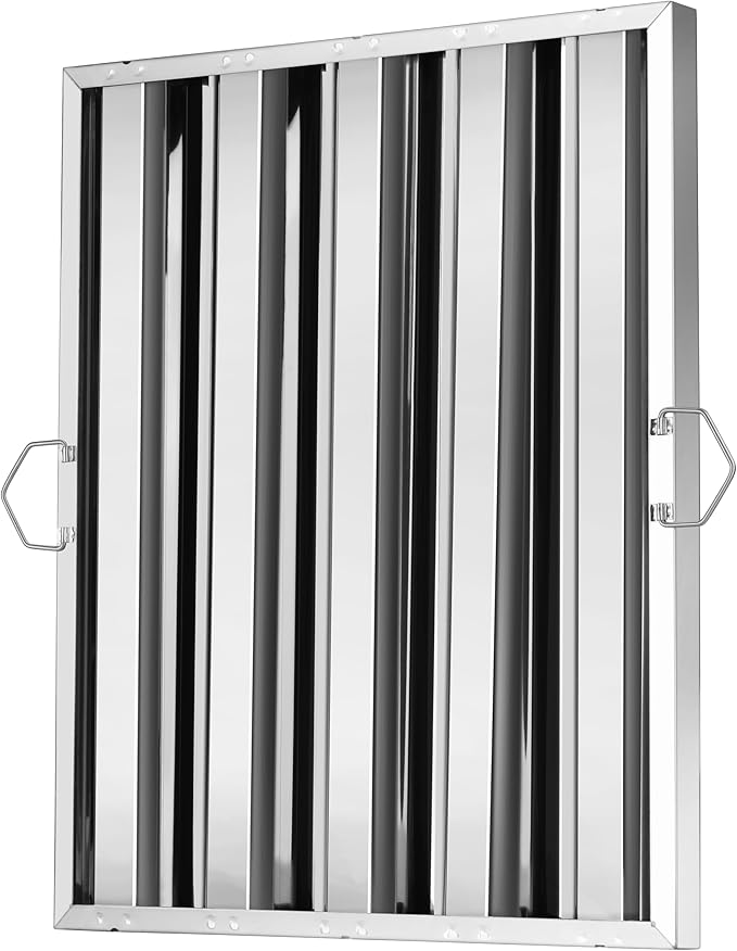 New Star Foodservice 54408 Stainless Steel Hood Filter 20" W x 25" H, Set of 6