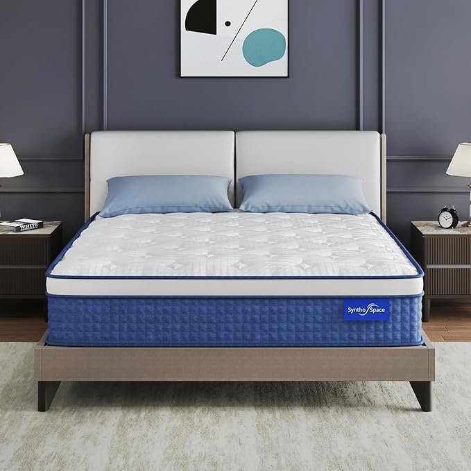 Queen Mattress 12 Inch Hybrid Mattress in a Box, Medium Firmness, Foam and Individual Pocket Springs for Motion Isolation & Pressure Relief, CertiPUR-US Certified, 60" x 80"