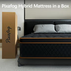 Queen Mattress- 10 Inch Hybrid Firm Support with Pocketed Coils & Cooling Gel Memory Foam | Orthopedic Back Pain Relief | Breathable | Queen Size Mattresses in a Box