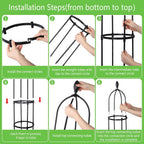 2 Pack 6Ft Tall Garden Obelisk Trellis for Climbing Plants Outdoor, Rustproof Plant Trellis Garden Tower Trellis for Potted Plant Climbing, Flowers Vegetable Cucumber Trellis