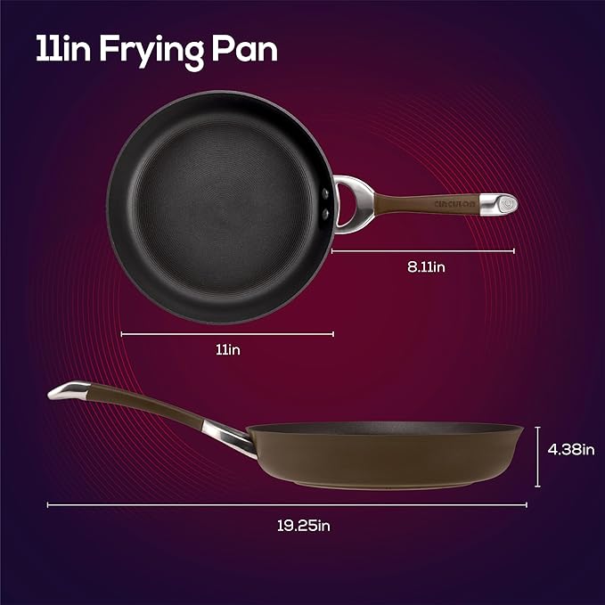 Circulon Symmetry Hard-Anodized Nonstick Frying Pan, 11-Inch, Chocolate