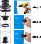 2 PCS Rain Barrel Bulkhead Fitting kit with Plugs and Hole Saw Tool, 1/2 Inch PVC Spigot Connector Kit for Rain Barrels Water Tanks Pools Aquariums Tubs (Bulkhead 1/2 Inch)