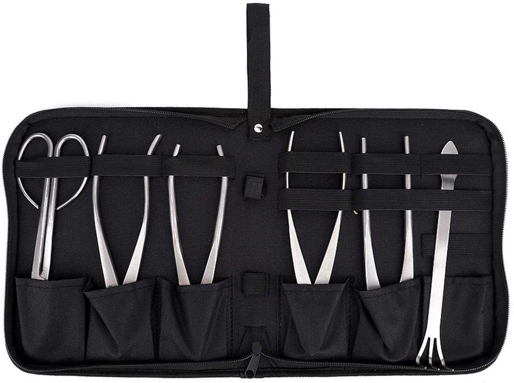 Bonsai Tools Set, 6pcs Stainless Steel Bonsai Garden Plant Tree Scissors Trimming Cutting Tool Set with Storage Bag, Garden Plant Tools