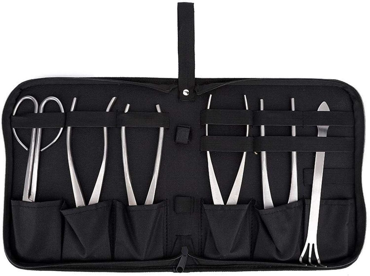 Bonsai Tools Set, 6pcs Stainless Steel Bonsai Garden Plant Tree Scissors Trimming Cutting Tool Set with Storage Bag, Garden Plant Tools