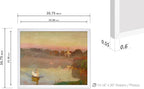 Poster Master Vintage Pond in Radziejowice Poster - Retro Swan Print - Lake Art - Landscape Art - Farmhouse Art - Animal Lover Art - Aesthetic Living Room or Office Decor, 16x20 White Framed