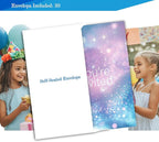 Simple You're Invited Girls Birthday Invitations for Girls, Teal Purple Birthday Party Invitaions for Party Invites, 4x6 Inches, 30 Sets with Envelopes