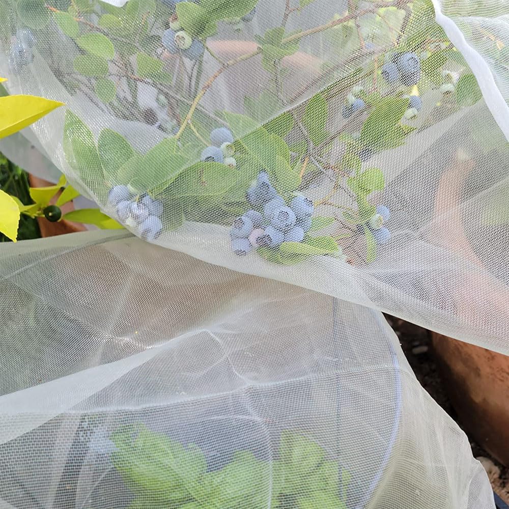Fruit Tree Protection Bags 4.5x6 FT in 4 Pack | Multiple Size Garden Netting for Fruit & Vegetable Protection | White Plant Net Cover for Blueberry & Tomato | Bird & Insect Mesh Fabric Protector