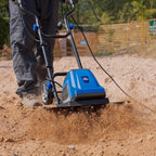 BILT HARD 18 Inch Electric Tiller Cultivator, Corded 15 Amp 6 Steel Tines Tillers for Gardening, Garden Rototiller for Soil Digging with Adjustable Wheels