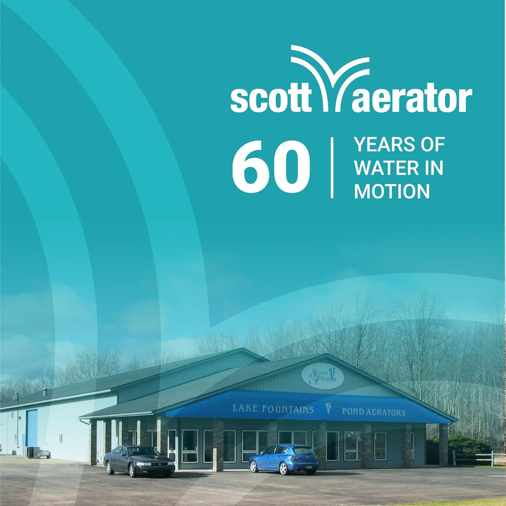 Scott Aerator 3/4 Horse Power 230V Muck Blaster - 100ft Cord | 3/4 Horse Power Aquasweep w/Truss Mount | Water Circulator | Water Agitator | Water Mover | Muck Blower