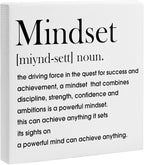 Inspirational Quotes Framed Canvas Print Poster-Motivational Mindset Decor-11.8’’ Minimalist Canvas Artwork Print Favors For Friend Family Coworker-Aesthetic Wall Art Decor For Home Bedroom Office-A03