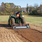 Titan Attachments 3 Point 60" Rotary Tiller Attachment Fits Cat 1 Tractors, Charcoal Finish, Single Speed PTO Driven Cultivator with a 540 RPM Gearbox, Replaceable L-Shaped Tines Work 5" Deep