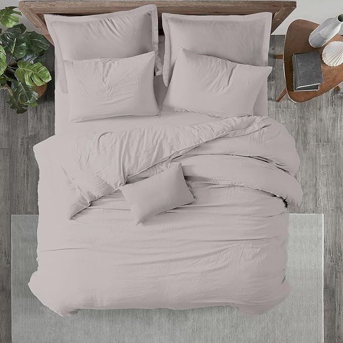 Kotton Culture 3 Pc Queen Size Duvet Cover Set- 100% Egyptian Cotton Sateen 600 Thread Count Ultra Soft Premium Durable Comforter Cover Zipper Closure & Corner Ties (Light Grey, Queen/Full 90" X 90")