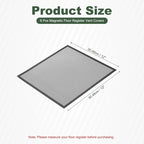 YOKIVE 6 Pcs Magnetic Floor Vent Covers, Floor Register Cover PVC Mesh Air Vent Screen Filters, Great for Home Floor, Wall, Ceiling, Catch Debris Hair Dust (Black, 12-Inch x 12-Inch)