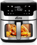 8.5QT Air Fryer, Family Size Digital Air Fryers, Nonstick Square Basket, Smart Touchscreen with 8-Preset, Air Frying, Reheat Leftovers, Party Food, Fast Cooking, Dishwasher-Safe, for Kitchen