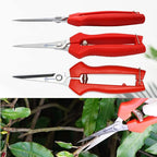 Sanung 2 PACK Straight Stainless Steel Pruning Shears, Hand Pruner Garden Trimmer Scissors with PVC Handle Safety Lock, Ideal for Gardening, Tree Trimming