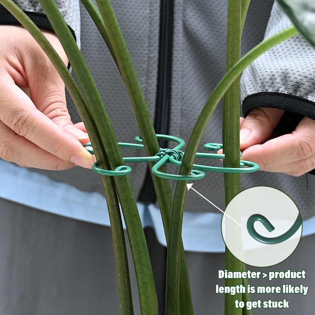 5PCS Monstera Plant Support Hook - 4.1 * 4.4IN, Durable Flexible Stabilizers for Indoor Plants, Metal Stem Supports and Leaf Holders, Easy Tool-Free Operation, Ideal for Fishbone Cactus Care