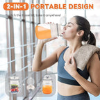 Portable Blender Personal Juicer for Shakes and Smoothies - 27 OZ Electric Protein Shaker Bottle with Insulated Sleeve, Travel Lid, USB-C Rechargeable - Mini Small Blender Cup for Kitchen, Office, Gym