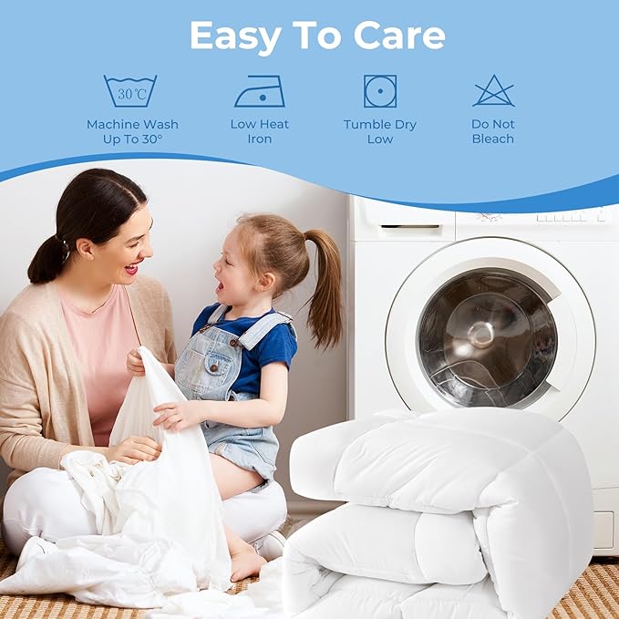 YUGYVOB Full Size Mattress Topper - 800GSM Extra Thick Cooling & Breathable Mattress Pad with Deep Pocket 8"-21" & Soft Down Alternative Filling, White
