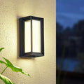 FUPE Outdoor Wall Lights LED 3 Color Outdoor Light Fixture Wall Mount Exterior Lights 2100Lm IP65 Exterior Wall Sconce,Rustproof Sconce with Double Shade,Matte Black Light for Porch 1 Pack