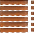 Steel Garden Metal Landscape Edging 40 inch with Top Bending Protection Pre-Rusted Steel Garden Edging 6 Inch Depth 90 Degree Bend 6 Pack for Lawn Yard (6 inch-90 Degree Bend, Rusted)