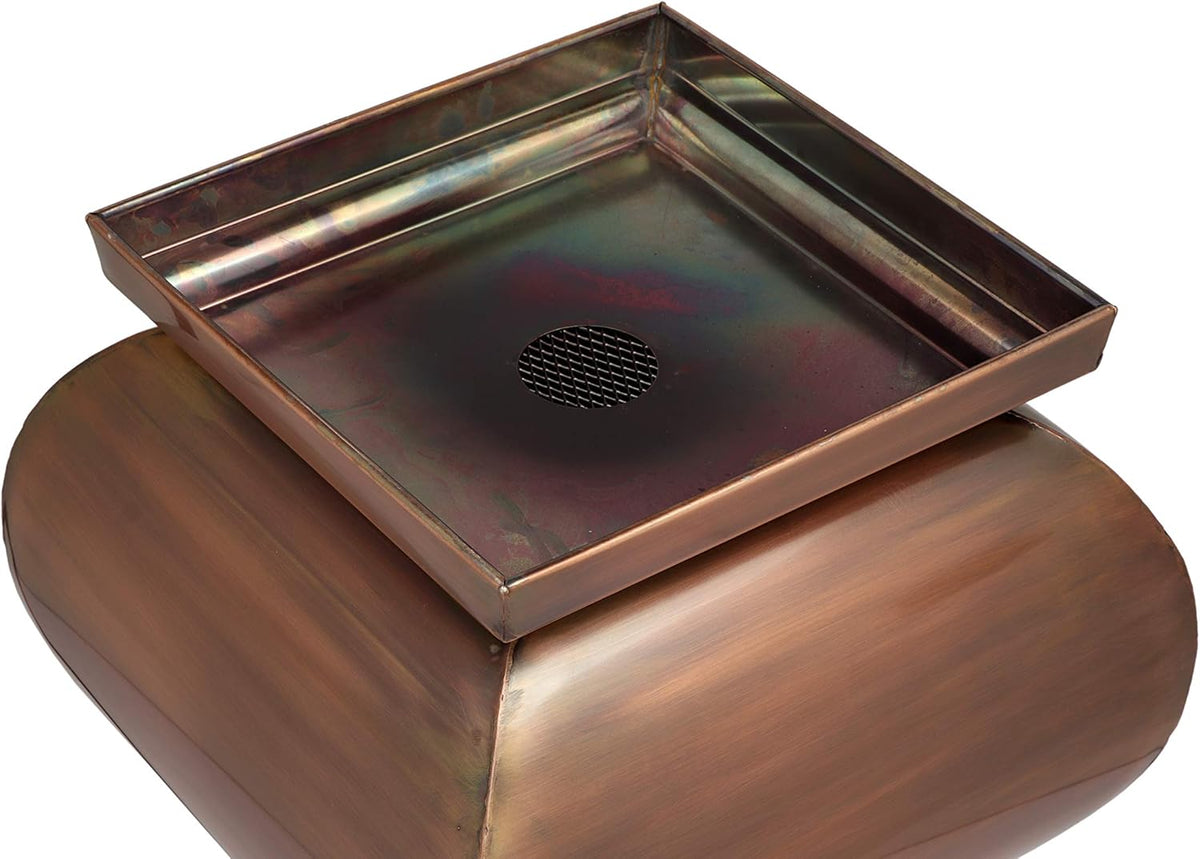 H Potter Tall Planter with Tray Large Outdoor Planters Decorative Copper Flower Pots Indoor Garden Urn Plants Herbs Porch Patio Hallway Entryway Home