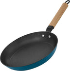 YUTANN Nonstick Frying Pan, 8 inch Enameled Cast Iron Pan Kitchen Healthy Egg Fry Pan Omelette with Detachable Handle, Lightweight Pre-seasoned Cast Iron Skillet, Dishwasher & Oven Safe