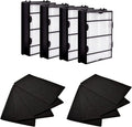 Nispira True HEPA Filter (4) + Carbon Pre Filter Replacement (8) Compatible with Holmes Air Purifier HAPF600 HAPF600D HAPF600D-U2 Filter B