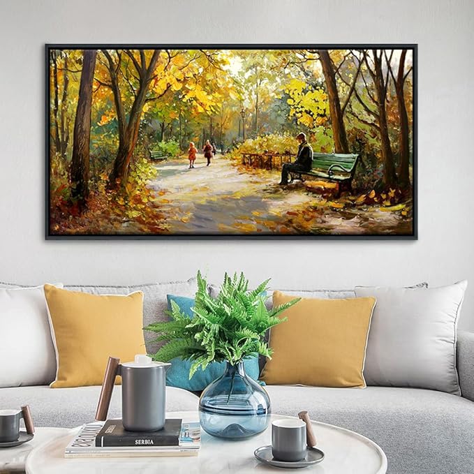 Large Canvas Wood Framed Wall Art Living Room Wall Decor for Bedroom Forest Landscape Painting Wall Pictures Artwork Picture Office Farmhouse Home Decorations 20×40IN