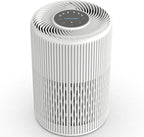 Air Purifiers for Home, FRESHDEW Air Purifier Up to 1300ft² for Smoke Pet Dander Odors with Fragrance Sponge,H13 True HEPA Air Purifier Cleaner with 360° Air Inlet,Sleep Mode for Bedroom (White)