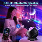 Galaxy Projector for Bedroom, 21Colors Northern Lights,15White Noise&Bluetooth Star Projector Galaxy Lights, Remote Ambient Lighting,Aurora Halloween Decor Christmas,Gifts for Kids,Adults