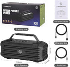 Bluetooth Speaker 120W Peak 80W Portable Wireless Hi-Fi Loud Outdoor IPX6 Waterproof Big Party Speakers with Deep Bass, TWS Pairing, DSP Sound Boombox for Home Camping Beach