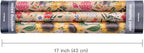 WRAPAHOLIC Kraft Floral Wrapping Paper - Mini Roll - 3 Rolls - 17 Inch x 120 Inch - All Occasion Vintage Flower and Sunflorwer Design for Wedding Bridal Shower Birthday