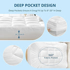 YUGYVOB Queen Mattress Topper Extra Thick, Cooling, and Breathable Mattress Pad 8-21" Deep Pocket Soft Down Alternative Fill