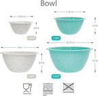 Confetti Nesting Mixing Bowls Set - 4-Piece Colorful Kitchen Bowls (18oz, 1.25QT, 2.5QT, 4QT) - BPA-Free, Dishwasher Safe, Space-Saving Design Eggshell Color