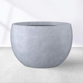 Kante 19.9" Dia Round Concrete Planter, Outdoor/Indoor Large Bowl Plant Pots with Drainage Hole and Rubber Plug for Garden Patio Balcony Home, Gray