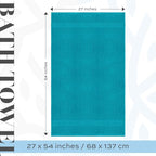 White Classic Luxury Bath Towels Set of 4 Large - 700 GSM Cotton Ultra Soft Bath Towels 27x54 | Highly Absorbent and Quick Dry | Hotel Towels for Bathroom Luxury, Plush Shower Towels, Aqua