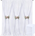30x10ft Backdrop Curtains for Parties, 6 Panels 5x10ft Photography Backdrop Curtain with Rod Pocket,Backdrop Polyester Background Drapes,Wedding Backdrop Drapes for Birthday Baby Shower Home Decor