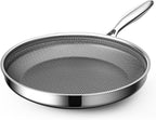 Non Stick Frying Pans,Hybrid Nonstick 10 Inch Frying Pan,Stay-Cool Handle,PFAS PFOA PTFE Free,Dishwasher-Friendly,Nonstick Frying Pan,Oven-Safe,Works on,Ceramic and Gas Cooktops