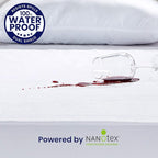 SLEEP ZONE Waterproof Mattress Protector Queen Size, Soft Breathable Cotton Terry Mattress Cover, Washable Noiseless Bed Cover Deep Pocket 8"-21", Queen