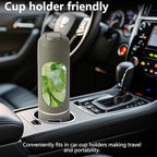 Portable Personal Blender, USB Rechargeable for Smoothie Shakes, with 12 Stainless Steel Blades & 16 Oz/450ML Cup and Extra Handle Lid, for Travel Sports Gym (Green)