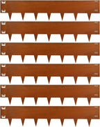 Cor-Ten Steel Landscape Edging 40 Inch Strips, 10-Inch Depth Metal Landscape Edging, 6-Pack Metal Garden Edging with Gloves, Bendable Rust Edging for Landscaping