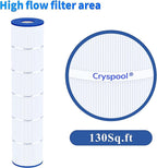 Cryspool® 07112 Filter Compatible with Clean and Clear Plus 520, CCP520, PCC130, R173578, 178585, 817-0143, C-7472, FC-1978, 4×130 Sq. Ft Pool Filter Cartridge, 4 Pack
