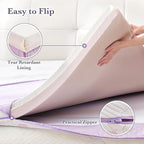 SINWEEK Ultra Soft 3 Inch Memory Foam Mattress Topper Queen Size, Soft Mattress Pad for Back Pain Relief, High Density Foam Bed Topper with Textured Cover, CertiPUR-US Certified