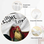 Farmhouse Rooster Kitchen Curtains 24 Inch Length, Small Window Curtains Tab Top, Rustic Red Barn Windmill Sunflowers Light Filtering Short Window Treatments Tier Drapes 27.5"x24" 2 Panel