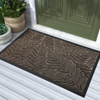 Yimobra Front Door Mat Outdoor Indoor, 36x24 All-Season Waterproof Welcome Mat, All-Weather Outside Entrance Mat, Non-Slip Patio Porch Doormat, Low Profile, Fade Resistant, Brown