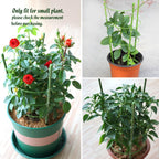 LEOBRO Tomato Cage, 2 PCS Plant Support Cage Rust Resistant Garden Ring Stake Plant Support for Tomato, Trellis, Climbing Plant, Flower, Small Plant Cages for Small Plants,17.7" H